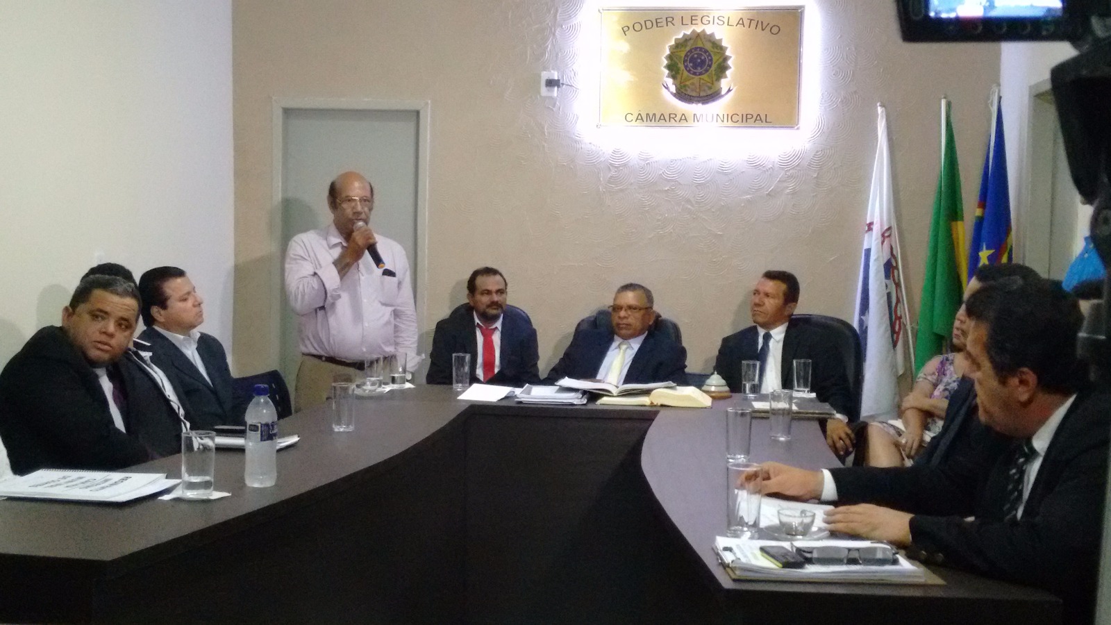 Cortês-PE: Primeira Reunião da Câmara Municipal, Esteve presente o Prefeito Reginaldo Morais e Vice-Prefeito Dr. Eduardo Farias.