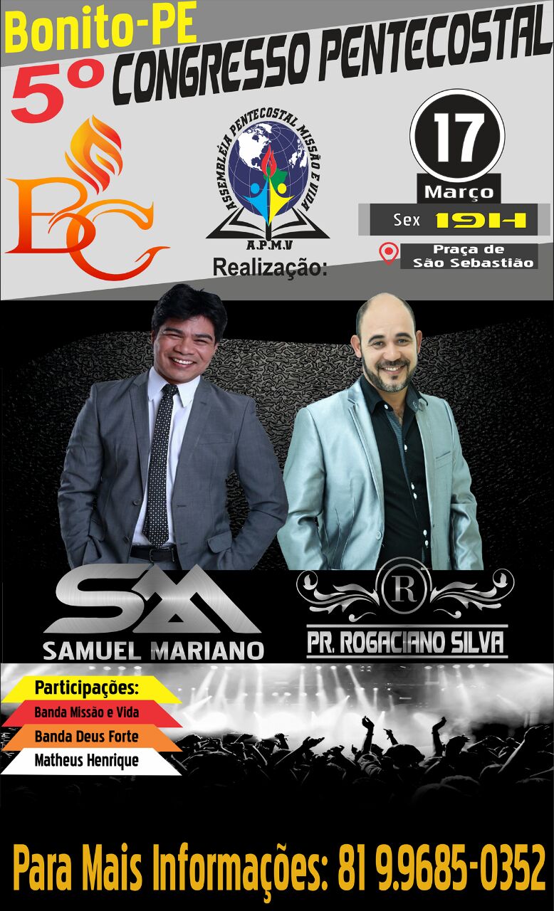 Bonito-PE: SAMUEL MARIANO no 5º Congresso Pentecostal Bonito em Chamas.