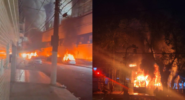 Clima de guerra! Torcedores do Santos ateiam fogo em carros e ônibus após rebaixamento