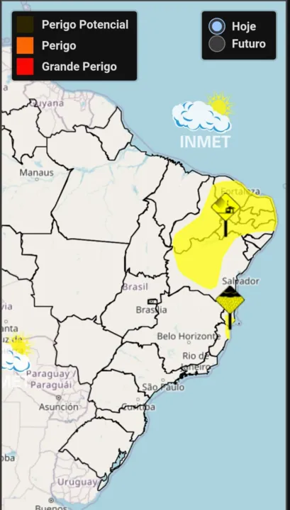 Pernambuco e boa parte do Nordeste tem risco de vendaval até sexta-feira (2).